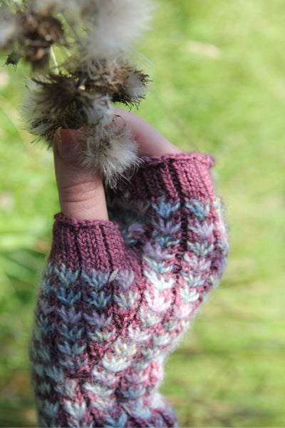 Aloe Fingerless Mittens knitting pattern - digital download with printed option