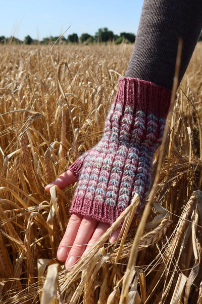 Aloe Fingerless Mittens knitting pattern - digital download with printed option