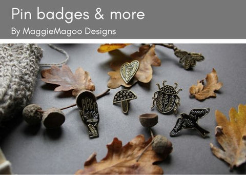 Pin badges, notebooks, prints and tea towels by MaggieMagoo Designs - Provenance Craft Co