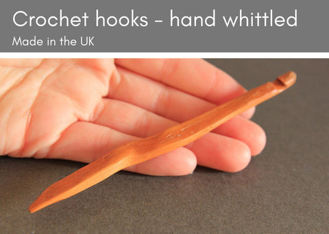 Wooden crochet hooks - hand-whittled in the UK - Provenance Craft Co