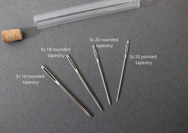 Metal needle assortment - set of four in glass tube - Provenance Craft Co
