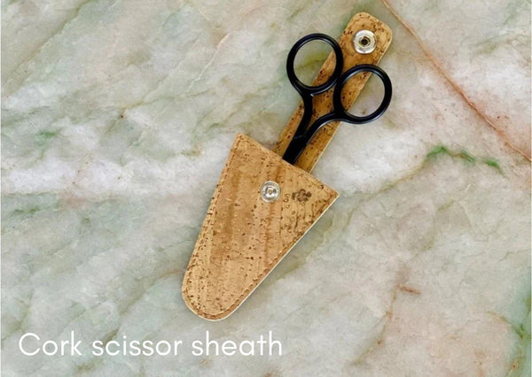 Cork scissor sheath by Thread and Maple