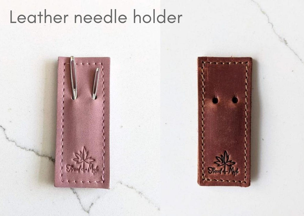Leather Tapestry Needle Holder by Thread and Maple