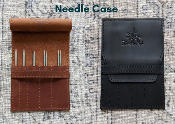 Leather Knitting Needle or Crochet Hook Case by Thread and Maple