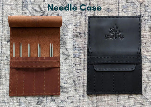 Brown Leather Needle Case, Best of Case for Interchangeable Needle Set,  Leather Case for Knitting Needles, Crochet Case -  Denmark