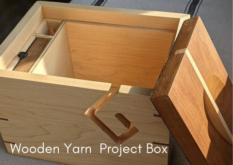 Large Yarn & Project Wooden Box by Thread and Maple