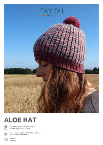 Aloe Hat knitting pattern - digital download with printed option
