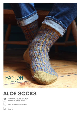 Aloe Sock knitting pattern - digital download with printed option