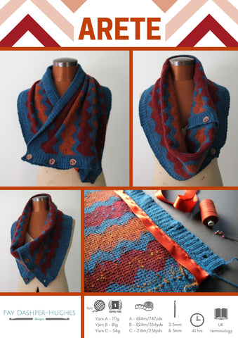 Arete Cowl crochet pattern - digital download with printed option