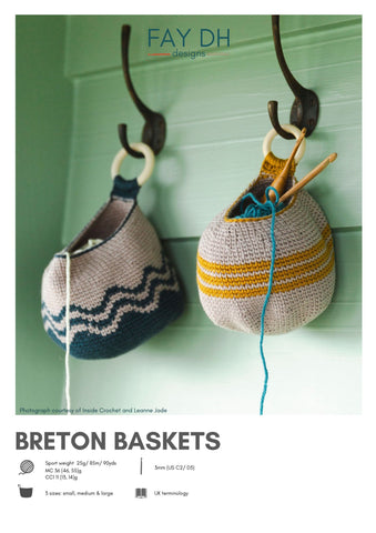 Breton Baskets crochet pattern - digital download with printed option
