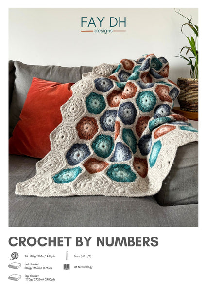 Crochet By Numbers Blanket Crochet Pattern - digital download with printed option