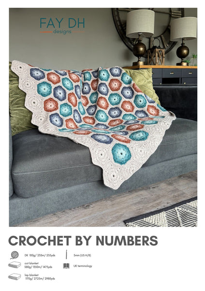 Crochet By Numbers Blanket Crochet Pattern - digital download with printed option