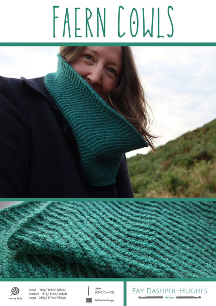 Faern 4ply Cowl crochet pattern - digital download with printed option