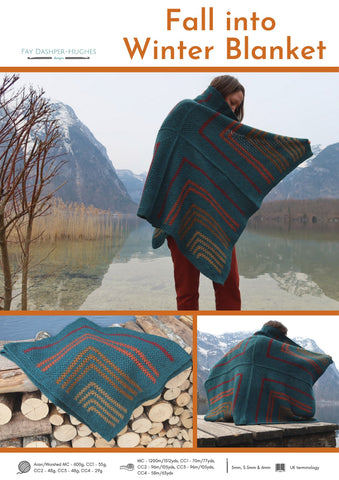 Fall Into Winter Blanket crochet pattern - digital download with printed option