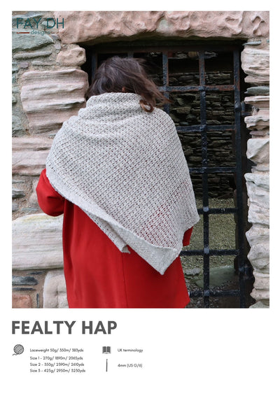 Fealty Hap shawl crochet pattern - digital download with printed option
