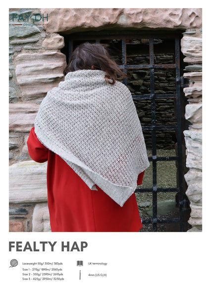 Fealty Hap shawl crochet pattern - digital download with printed option
