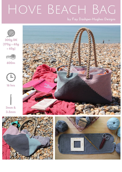 Hove Beach Bag crochet pattern - digital download with printed option