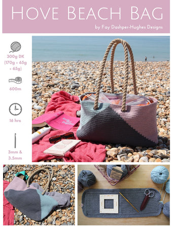 Hove Beach Bag crochet pattern - digital download with printed option