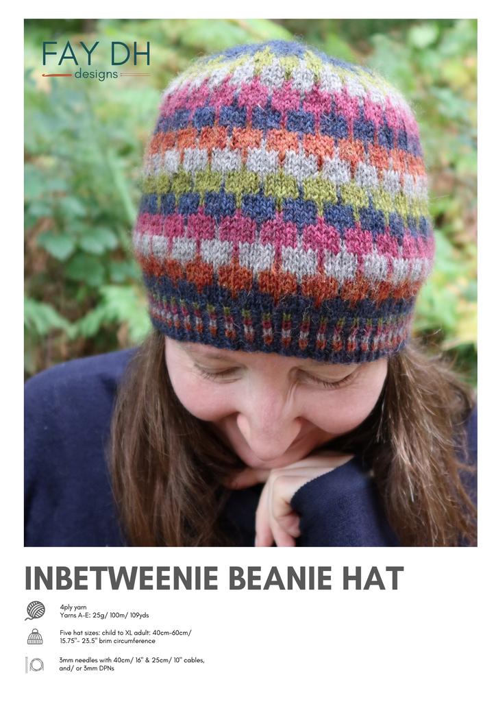 Inbetweenie Beanie knitting pattern - digital download with printed option