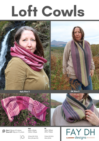 Loft cowl knitting pattern - digital download with printed option