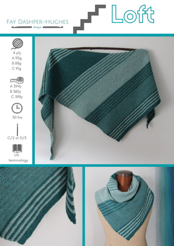 Loft 4ply Shawl crochet pattern - digital download with printed option