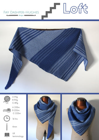 Loft Shawl crochet pattern DK - digital download with printed option
