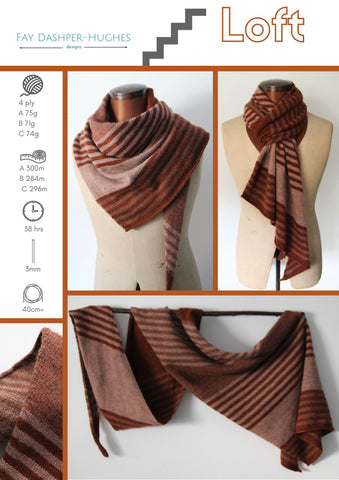 Loft 4 ply Shawl knitting pattern - digital download with printed option