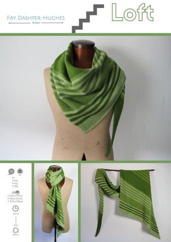 Loft DK Shawl knitting pattern - digital download with printed option