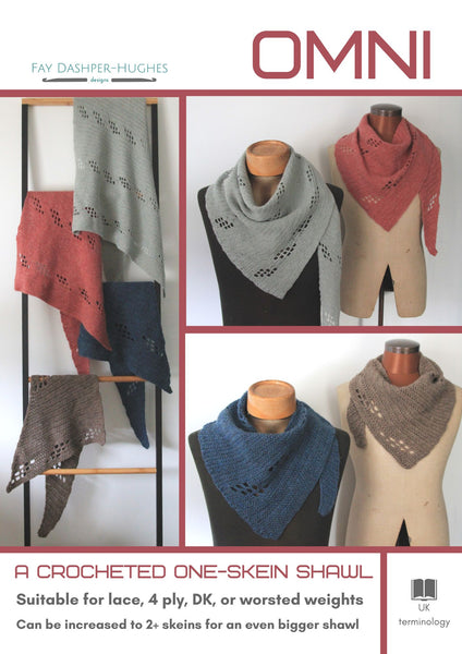 Omni Shawl crochet pattern - digital download with printed option