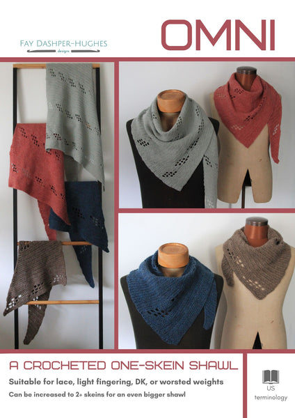 Omni Shawl crochet pattern - digital download with printed option