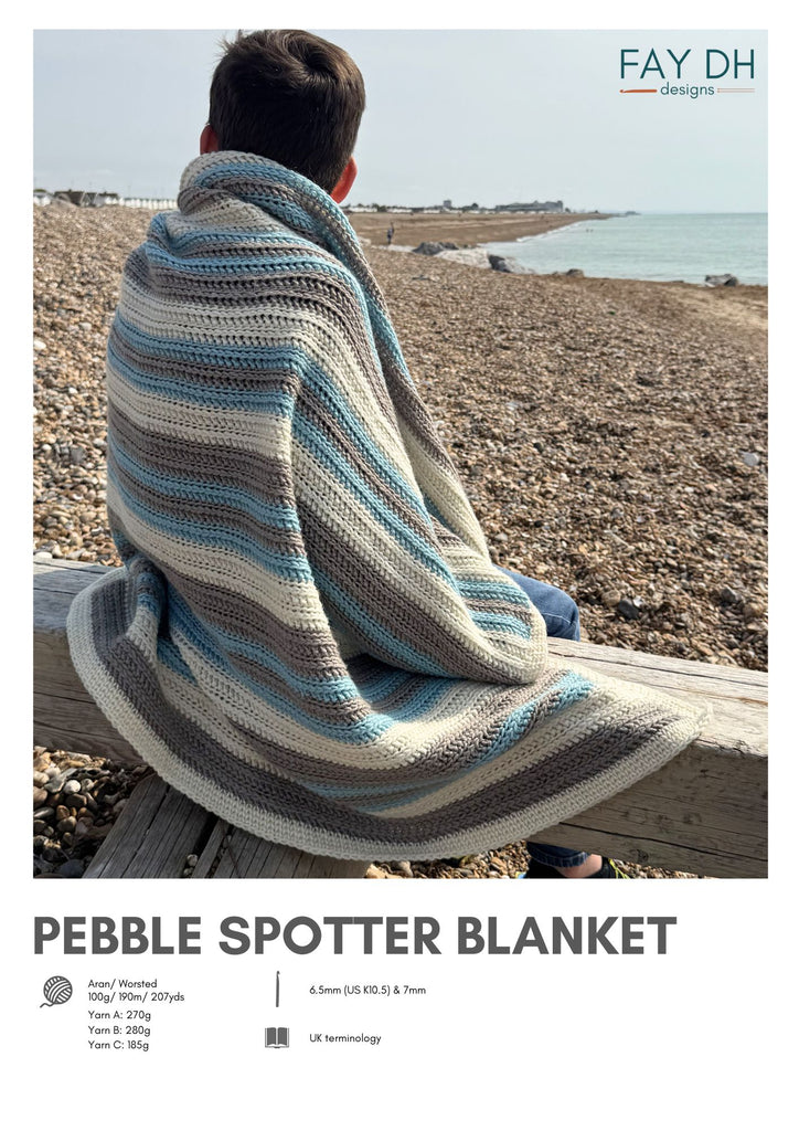 Pebble Spotter Blanket crochet pattern - digital download with printed option