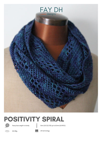 Positivity Spiral Cowl crochet pattern - digital download with printed option