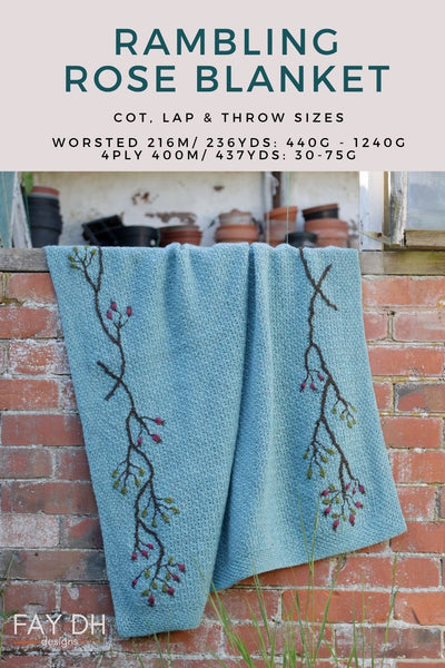 Rambling Rose Blanket crochet pattern - digital download with printed option