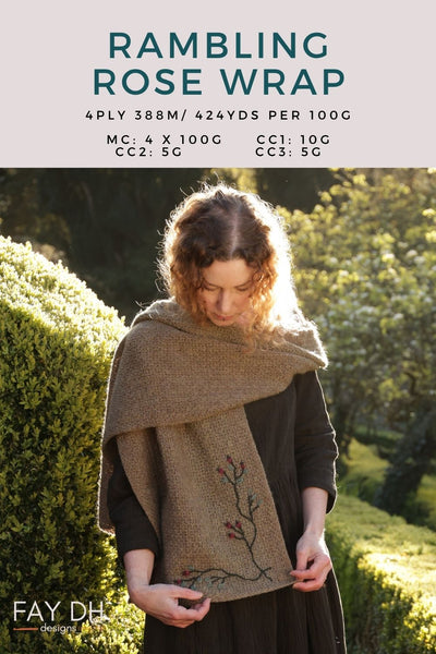 Rambling Rose Wrap crochet pattern - digital download with printed option