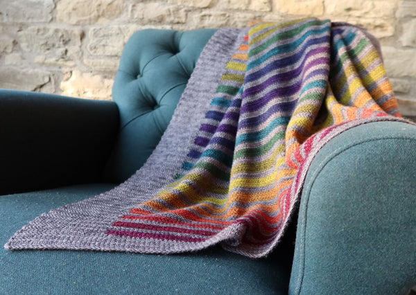 Stormy Rainbow Blanket crochet pattern - digital or hard copy