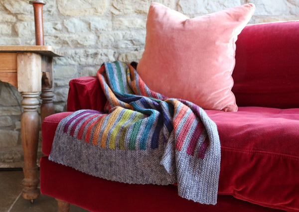 Stormy Rainbow Blanket crochet pattern - digital or hard copy