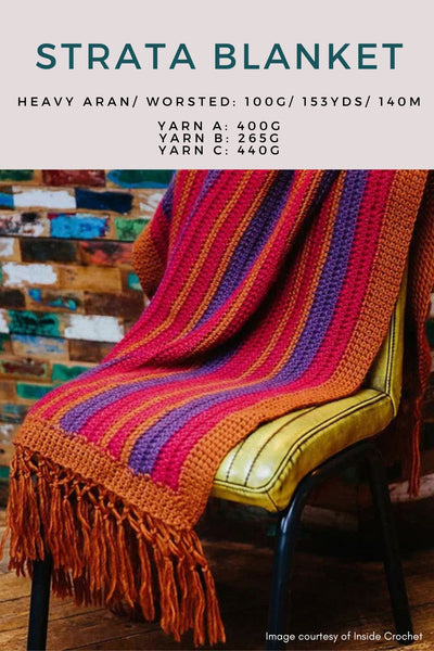 Strata Crochet Blanket crochet pattern - digital download with printed option