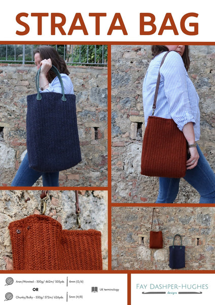 Strata Bag crochet pattern - digital download with printed option