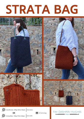 Strata Bag crochet pattern - digital download with printed option