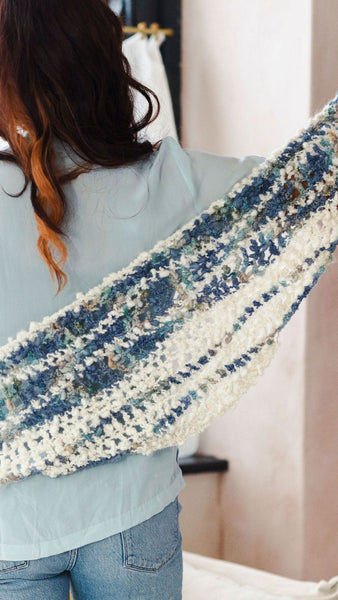 Wave Hello Shawl crochet pattern - digital download with printed option