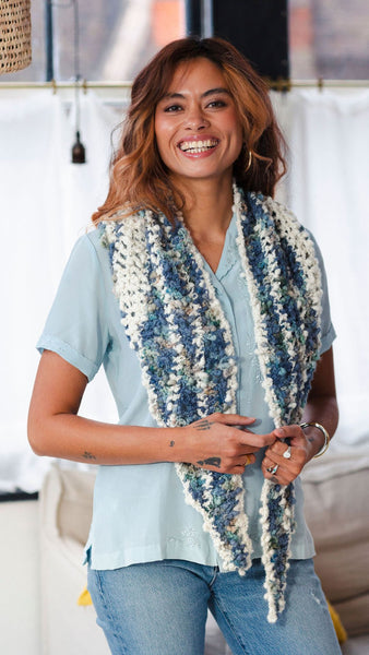 Wave Hello Shawl crochet pattern - digital download with printed option