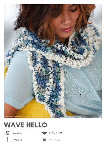 Wave Hello Shawl crochet pattern - digital download with printed option