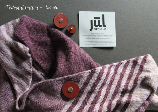 Jul designs leather cuffs, shawl pins & sticks and leather fasteners - Provenance Craft Co