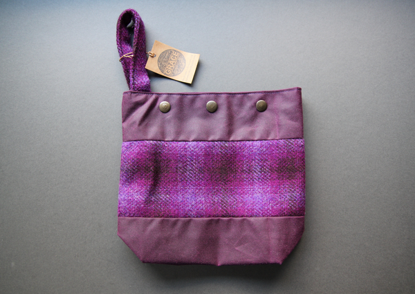 Tweed and waxed cotton project bags and notion holders - made in the UK - Provenance Craft Co