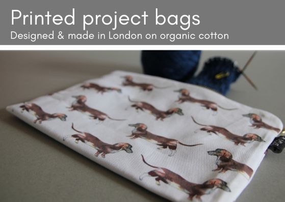 Printed project bags - eight designs, designed, printed & made in the UK - Provenance Craft Co