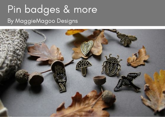 Pin badges, notebooks, prints and tea towels by MaggieMagoo Designs - Provenance Craft Co