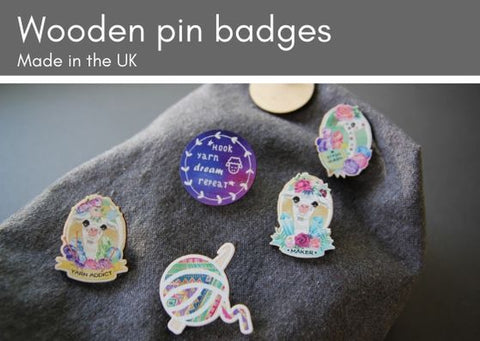 Wooden pins by My Crochet Makes - made in the UK - Provenance Craft Co