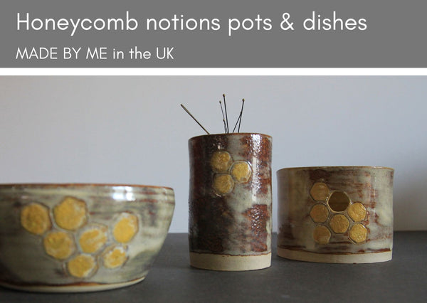 Honeycomb dishes, pots & pincushions - MADE BY ME Ceramic dishes - Provenance Craft Co