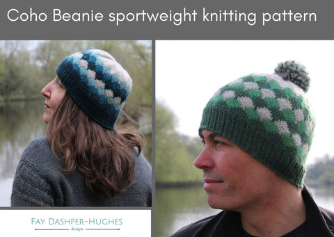 Coho Beanie sportweight knitting pattern - digital or hardcopy - Provenance Craft Co