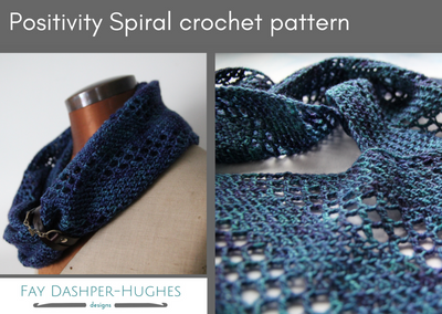 Positivity Spiral Cowl crochet pattern - download or hard copy